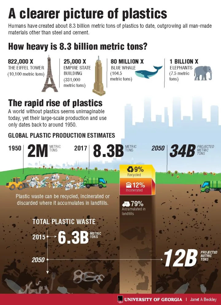 Plastic pollutions infographic